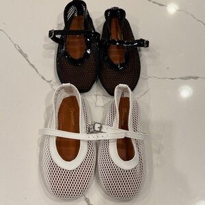Dreamer Mesh Mary Jane Shoes - Black and White size 27